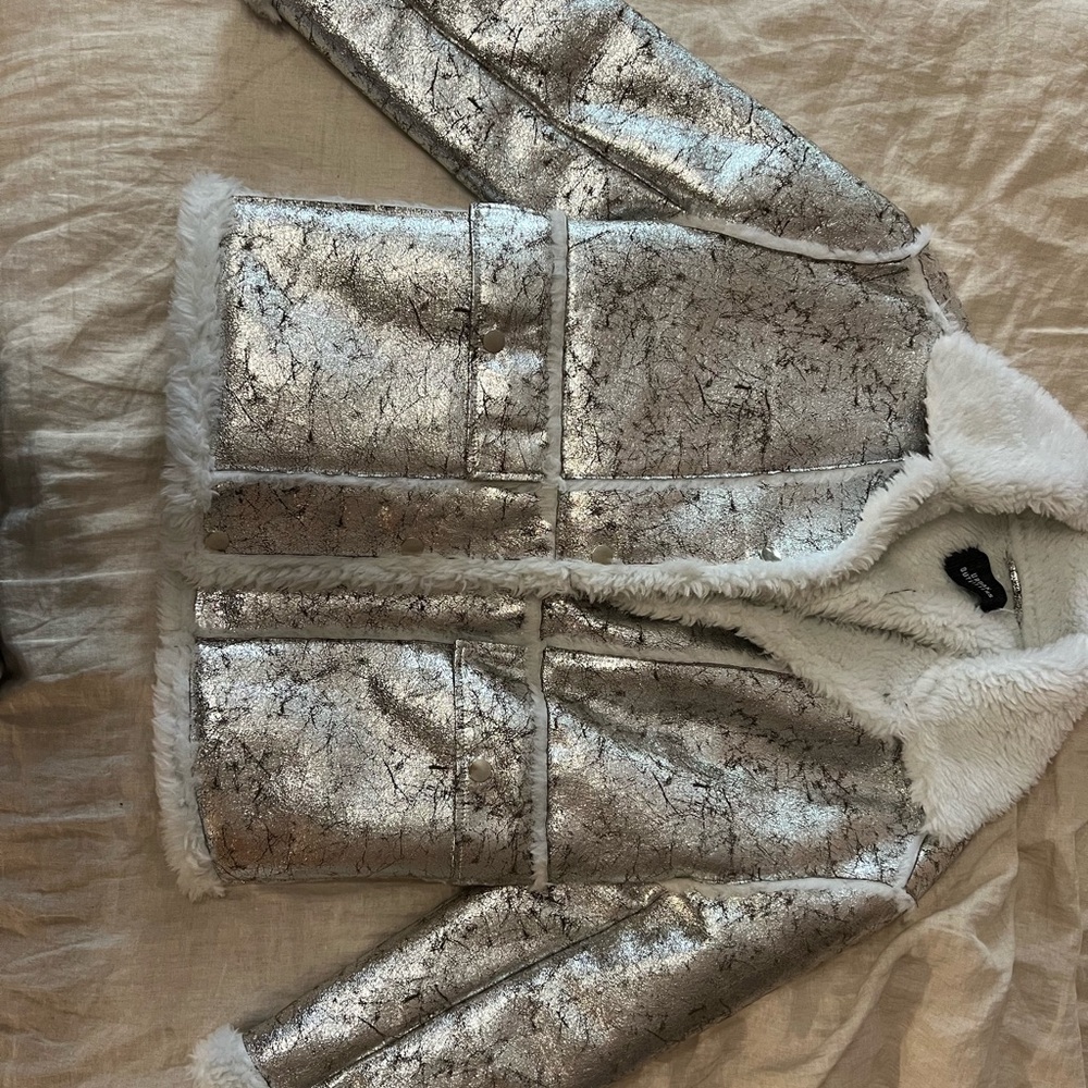 Urban Outfitters Silver Metallic Jacket